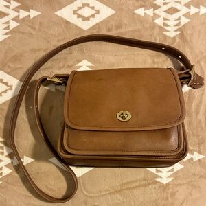 SOLD Coach Brown Rambler Shoulder Bag